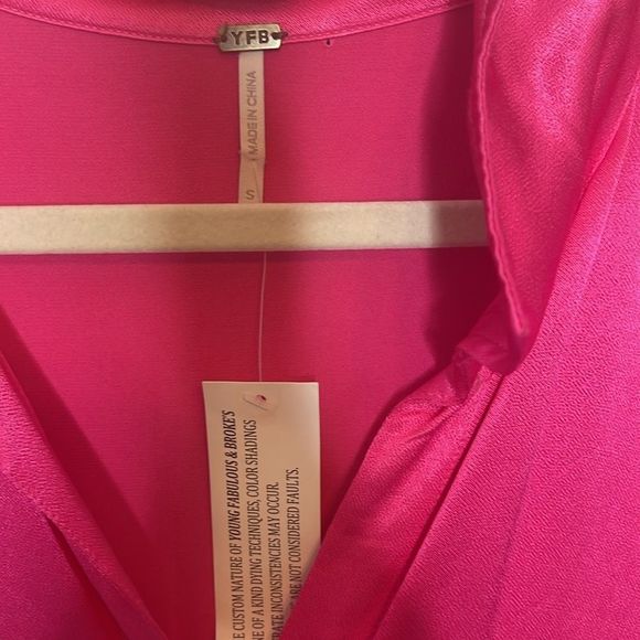 NWT Young Fabulous & Broke maxi ombré pink satin dress - Picture 5 of 8